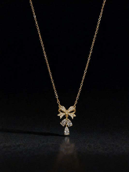 Belle Bow Pendant Necklace