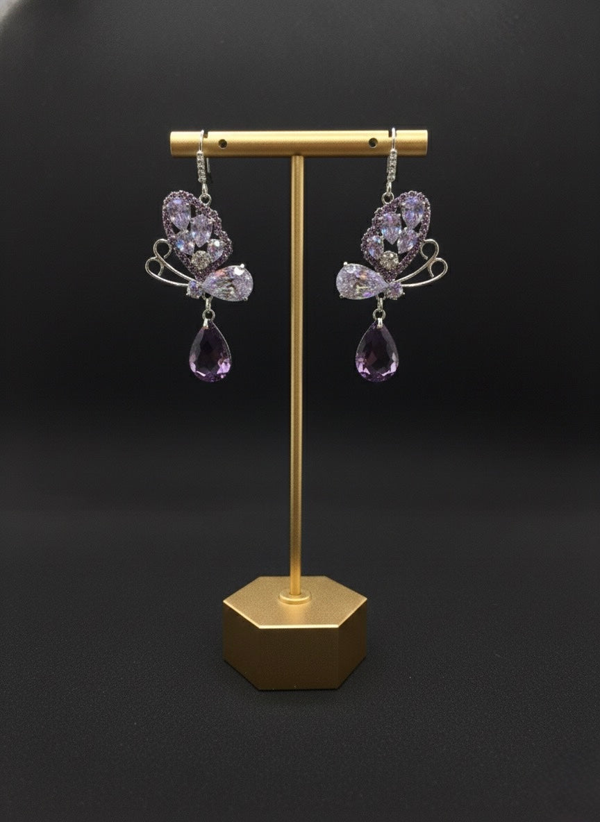 Crystal Blush Wings Earring