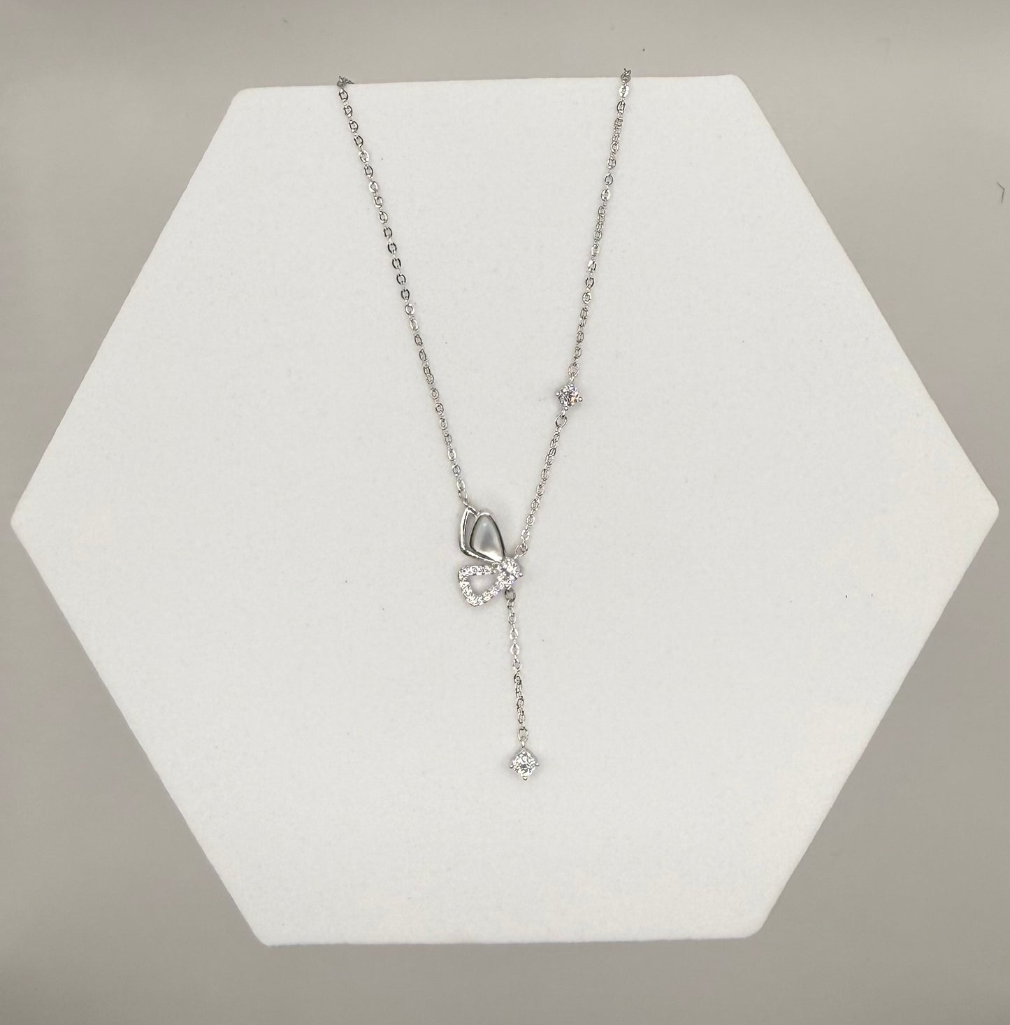 Dainty Butterfly Drop Necklace