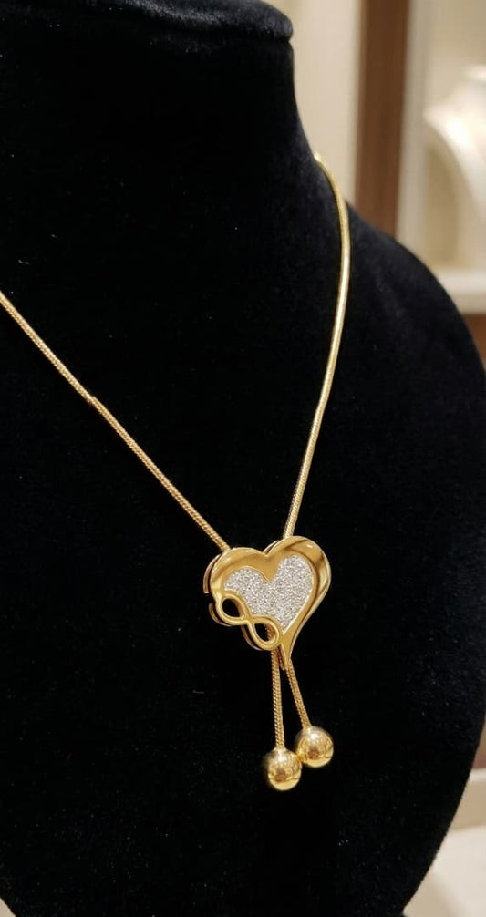 Dual Heart Diamond Pendant
