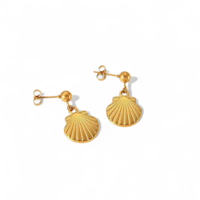 Fan Shell Dangles Earings