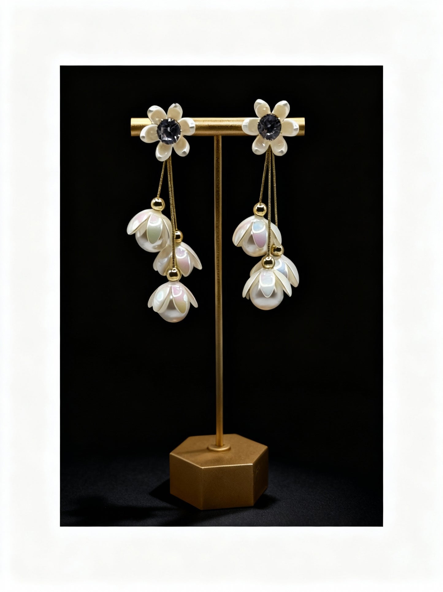 Floral Tassel Long earring