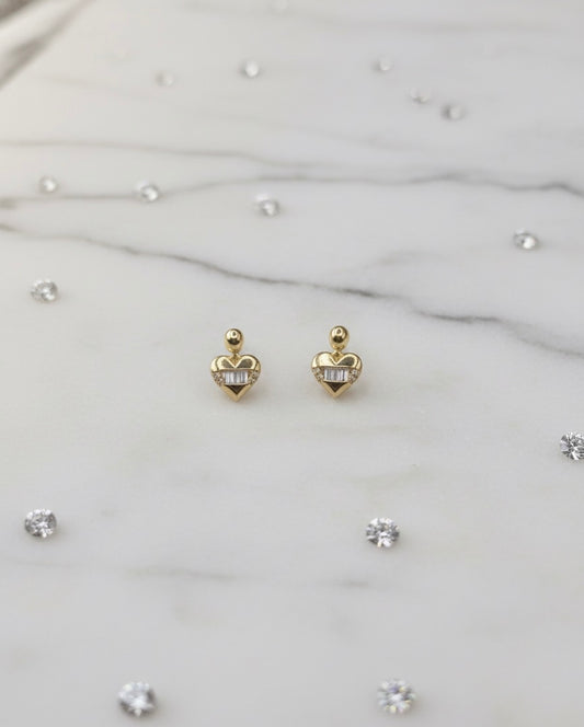 Glint Heart Stud Earring