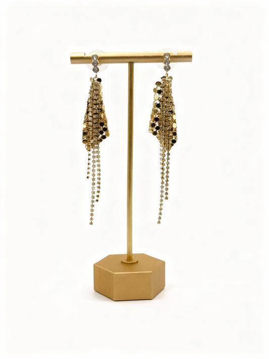 Gold tassel Drop Earring