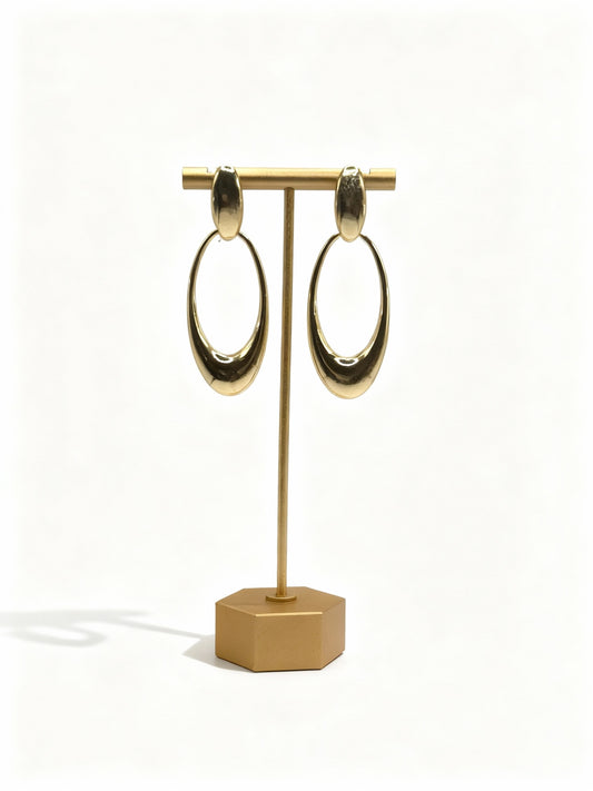 Golden Crescent Earring