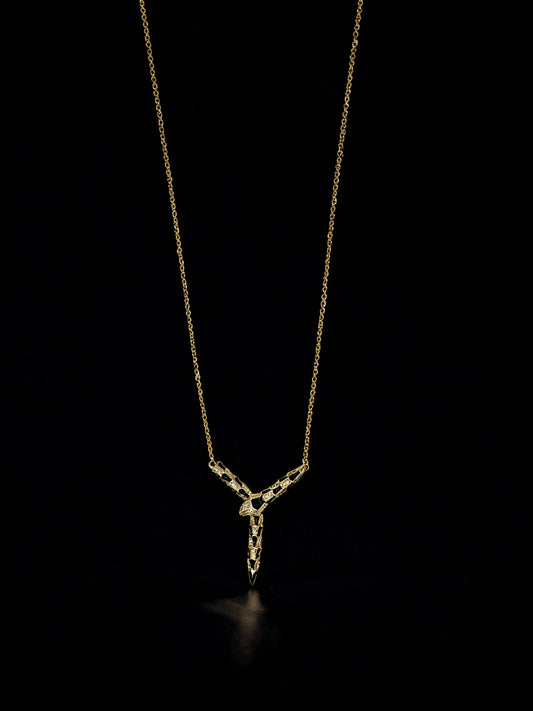 Golden Snake Tail Necklace