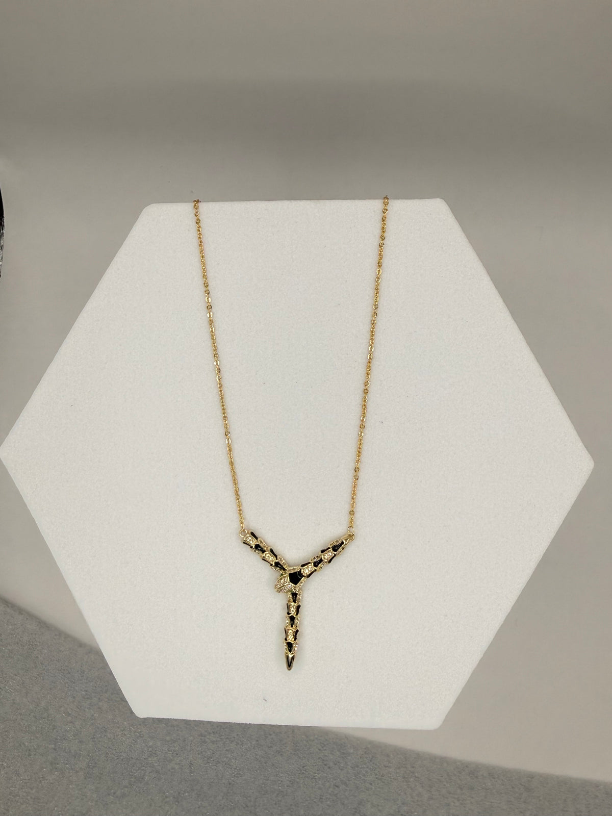 Golden Snake Tail Necklace