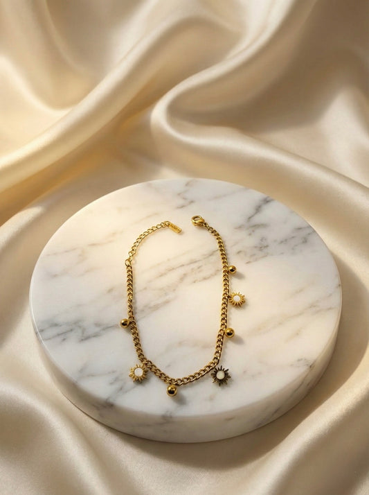 Golden Sunshine Charms Bracelet