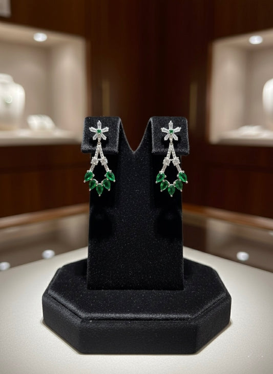 Green Royale Drop Earring
