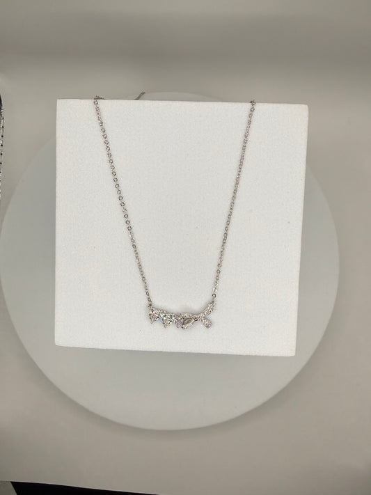 Heart with bow Chain Necklace