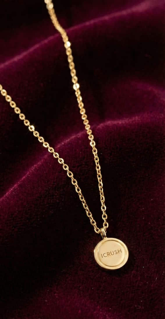 "ICRUSH" Disc Necklace