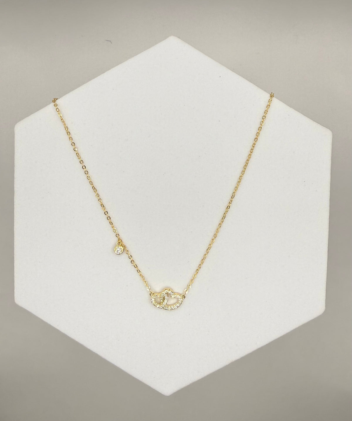 Intertwined Hearts Pendant Necklace