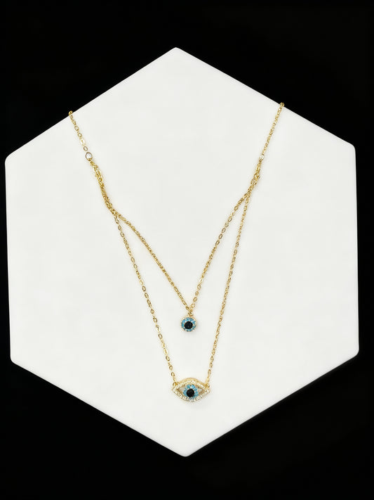 Layered Evil Eye Necklace