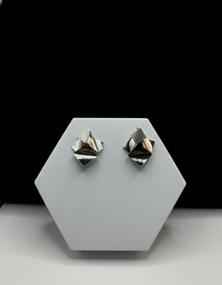 Metallic Fusion Stud Earring