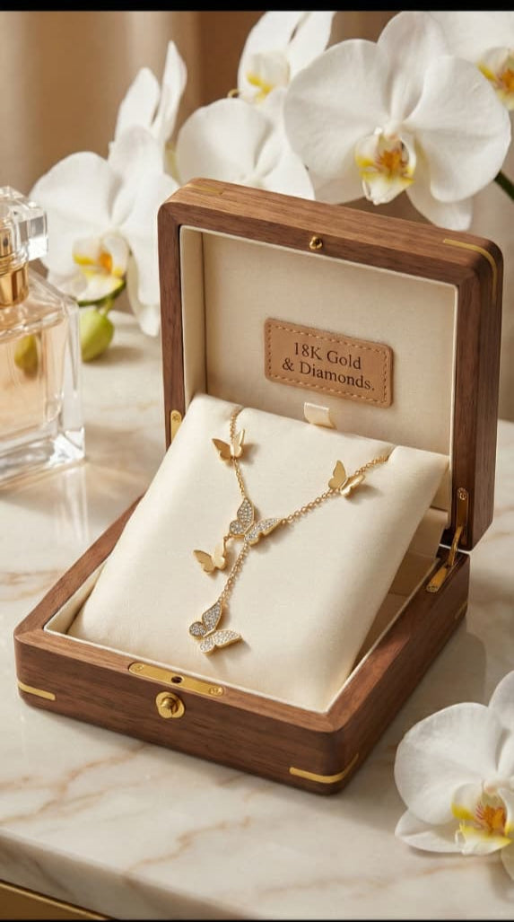 Multi Layered Butterfly Necklace