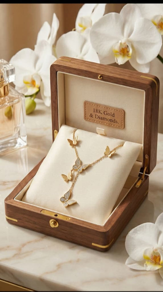 Multi Layered Butterfly Necklace