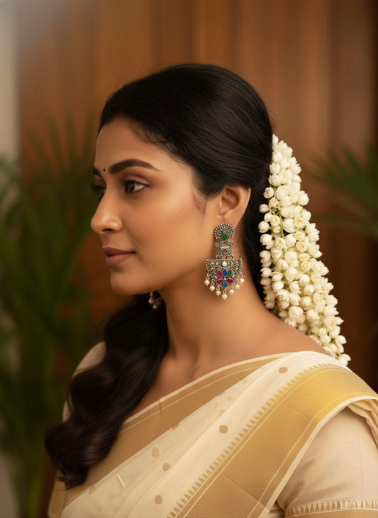Navratna Chandbali Earring