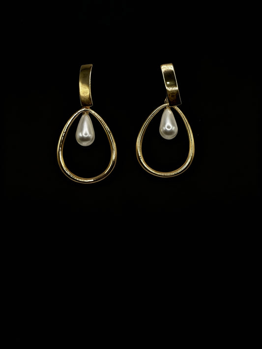 Oval Drop Earring