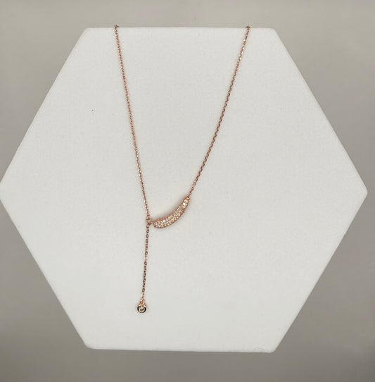Rose Gold Lariat Necklace