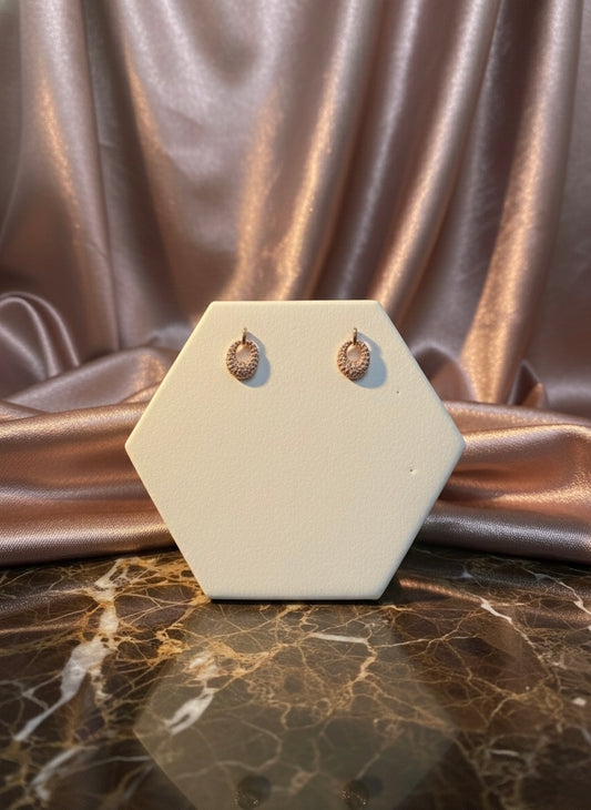 Rose Gold Sparkle Stud Earring