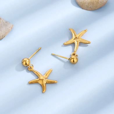 Starfish Drop Earings
