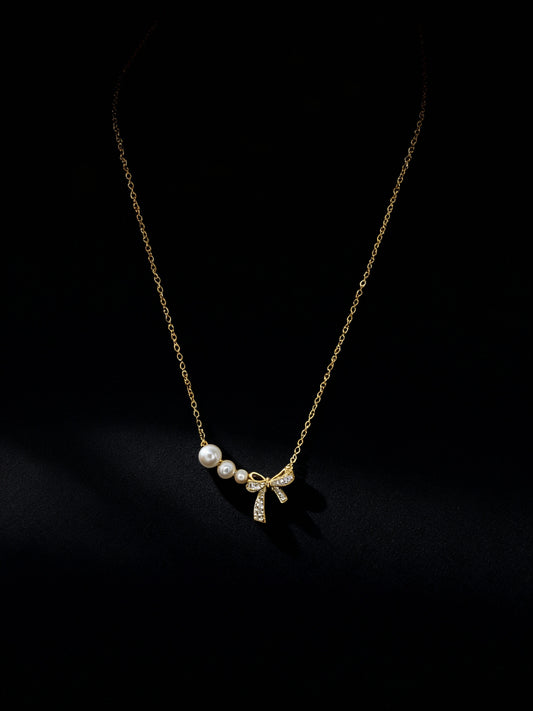 STONE Ribbon Pendant Necklace