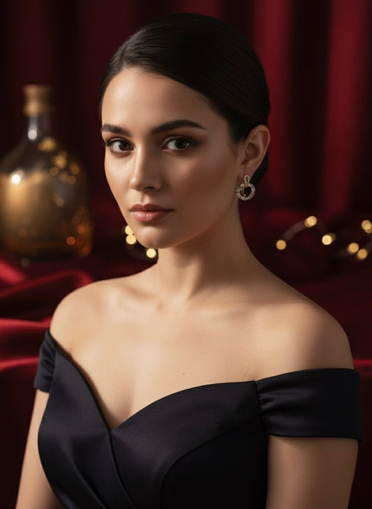 Zirconia Gold Colour Earring