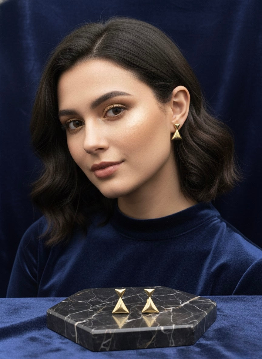 Auric Triangle Drop Earring