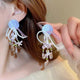 Beaded Iridescent Drop Earring