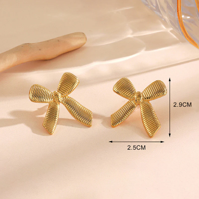 Bow Earrings (Gold)