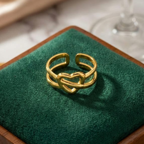 Bridged Heart Ring
