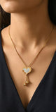 Dual Heart Diamond Pendant
