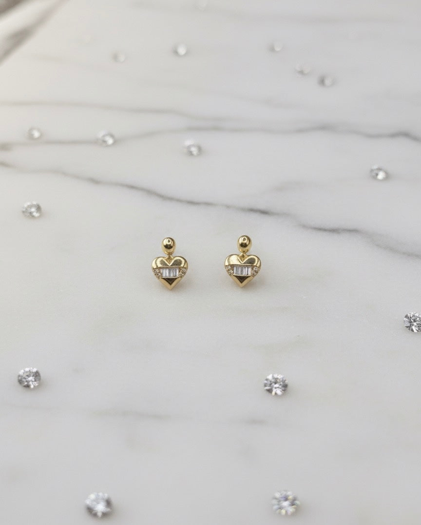 Glint Heart Stud Earring