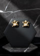 Golden Orchid Stud Earring