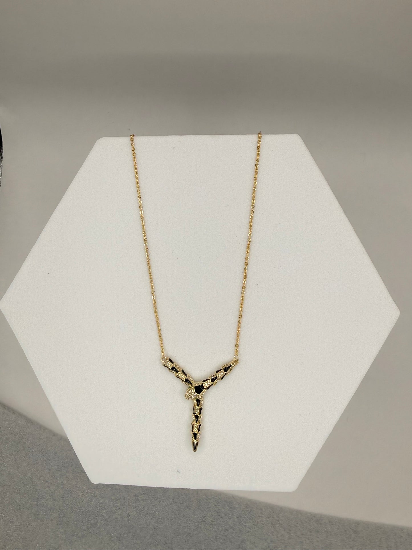 Golden Snake Tail Necklace