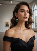 Green Royale Drop Earring