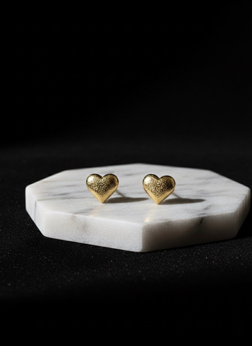 Heart Golden Stud Earring