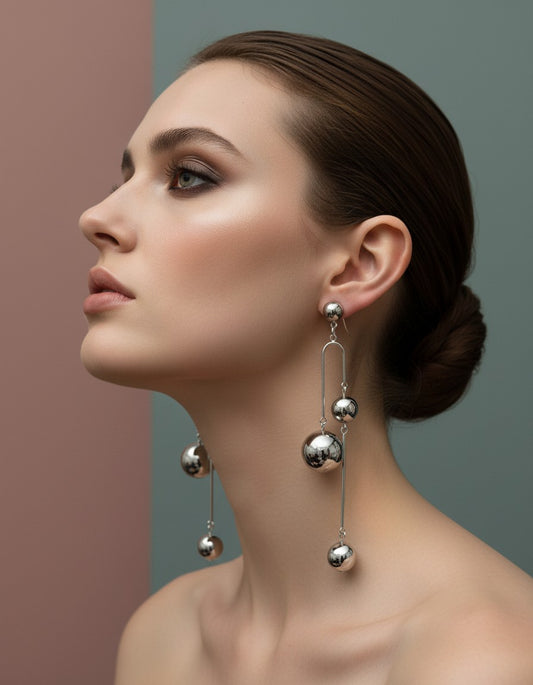 Korean Style Orbital Danglers Earring