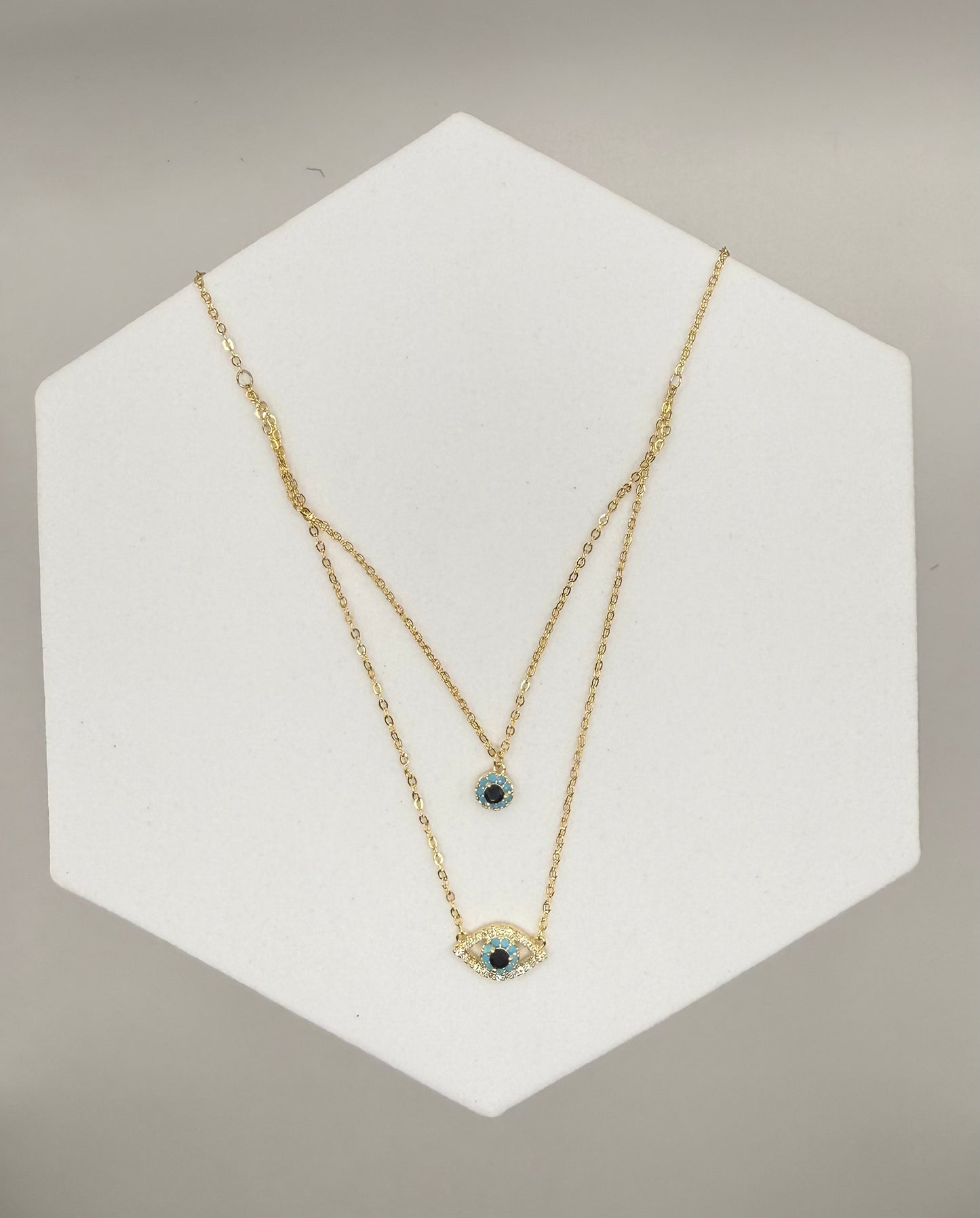 Layered Evil Eye Necklace