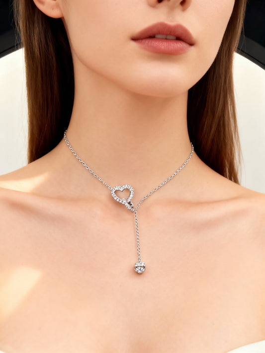 Linked Love Pendant Chain Necklace