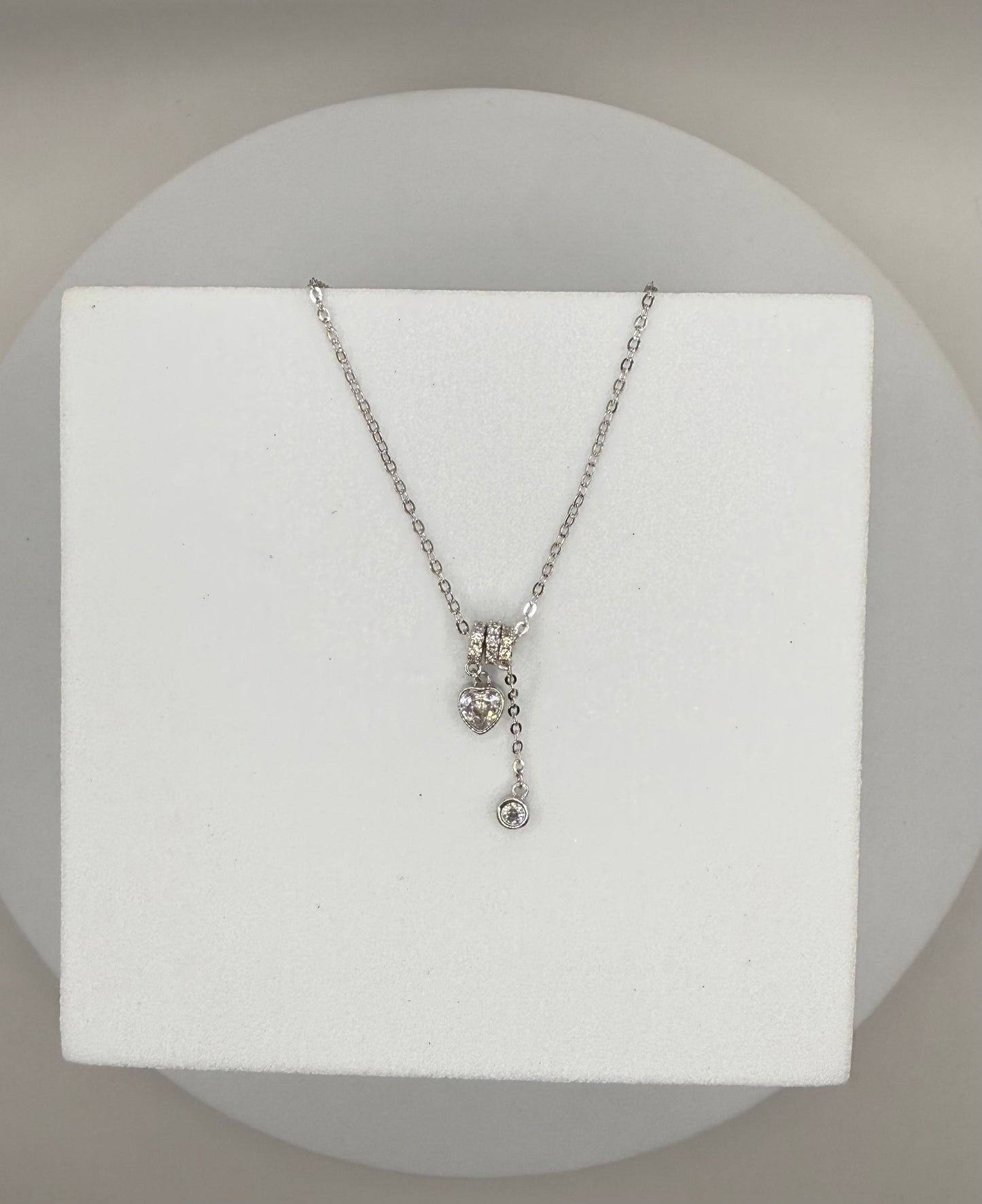 Lumi Heart Drop Chain Necklace