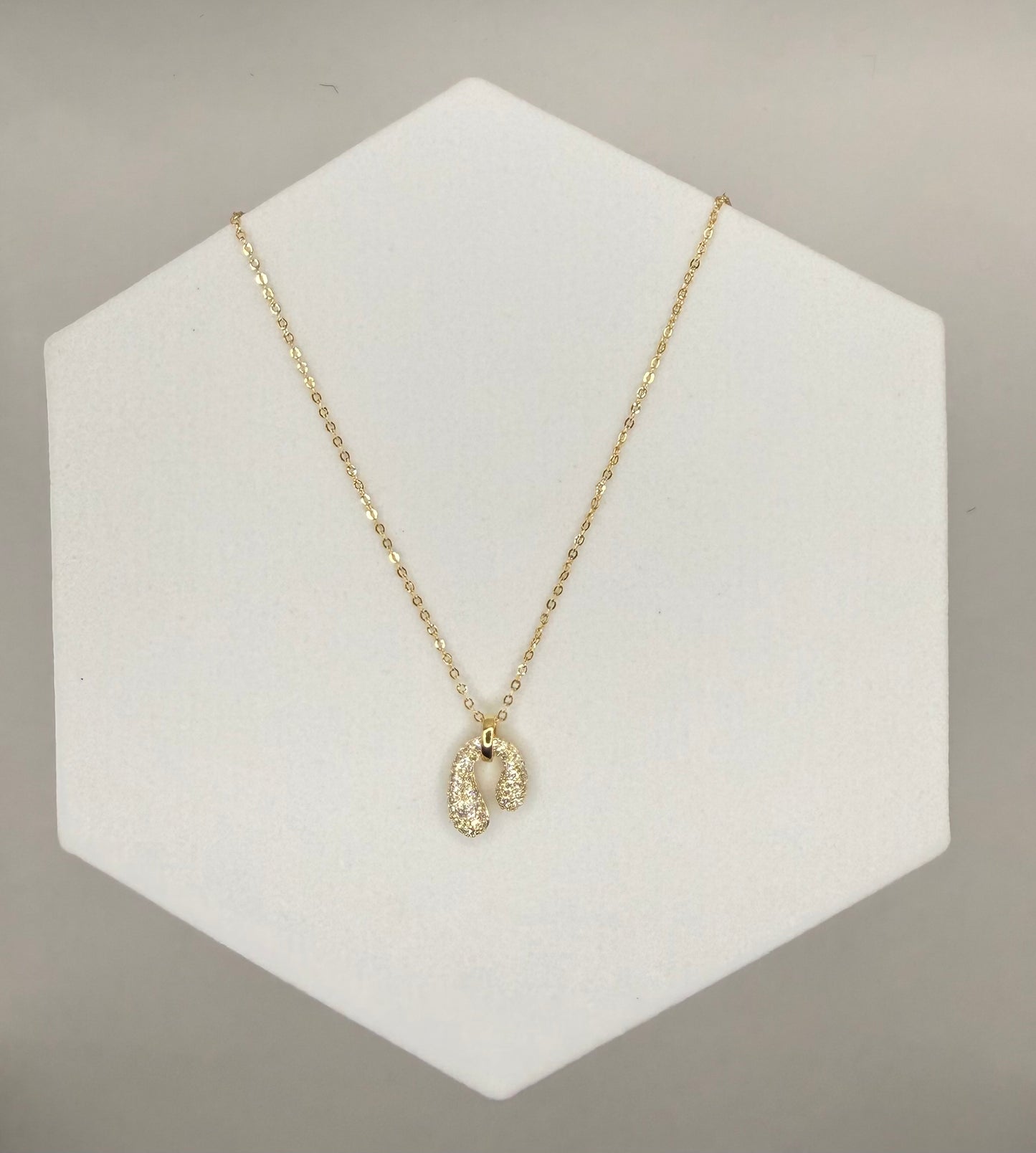 Lunar Sparkle Golden Tone Necklace