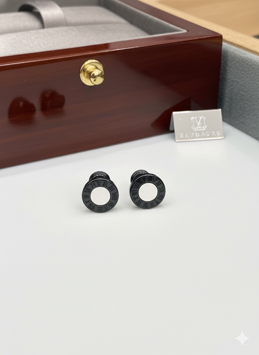 Mens Black Studs
