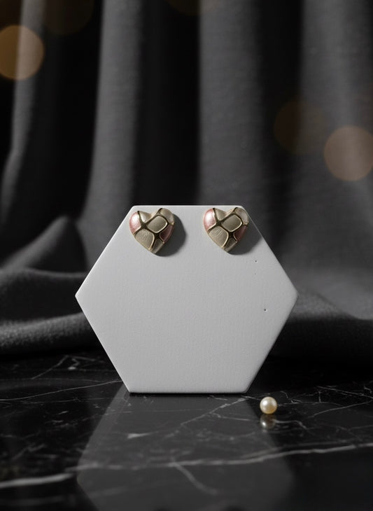 Mosaic Heart Stud Earring
