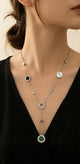 Multi-Stone Disc Necklace