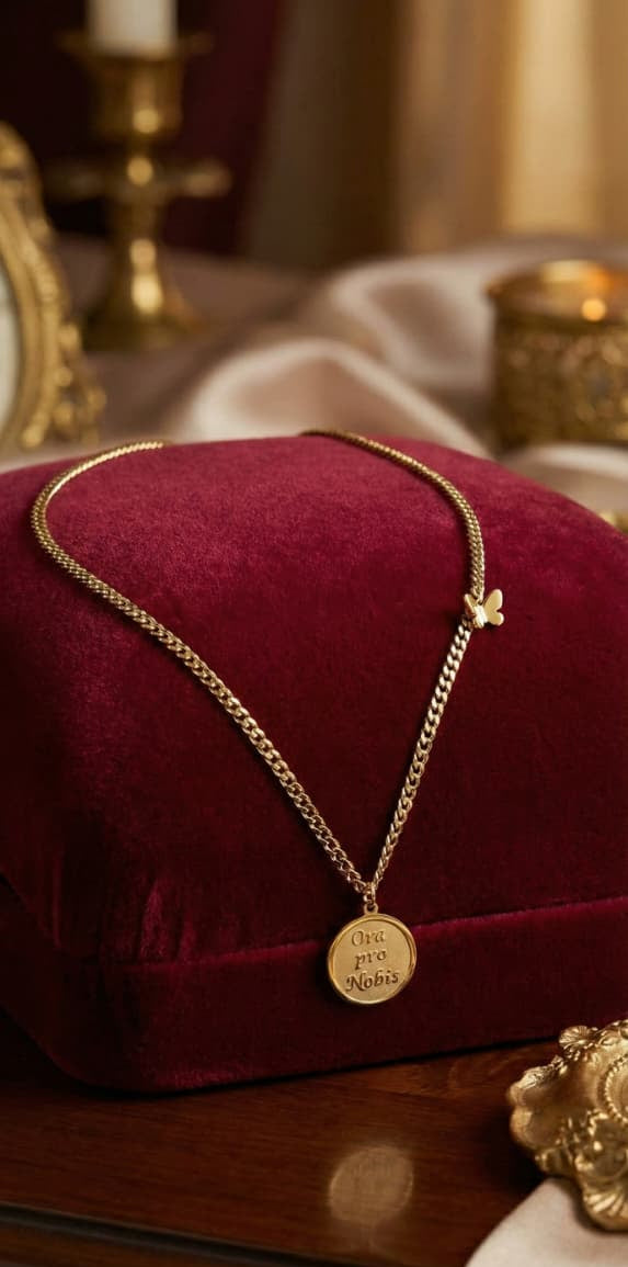 Pray for Us Medal Necklace