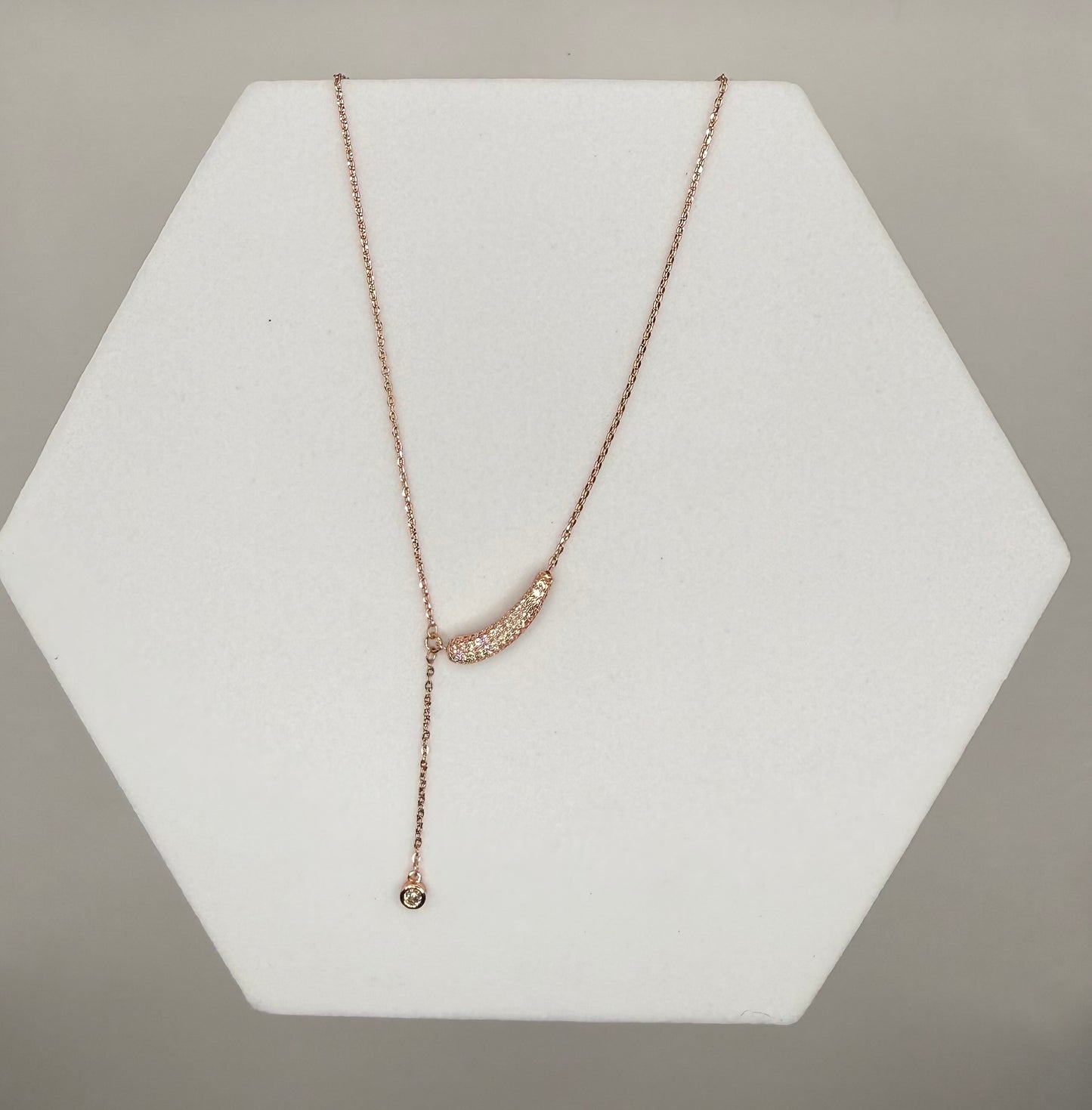 Rose Gold Lariat Necklace
