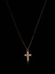 Rose Gold Small Cross Pendant Necklace