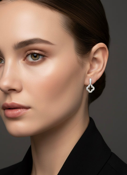 Sparkle Clover Earring