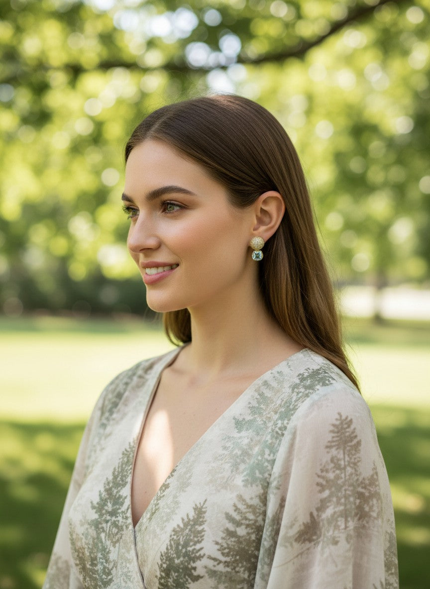 Stone Stud Earring
